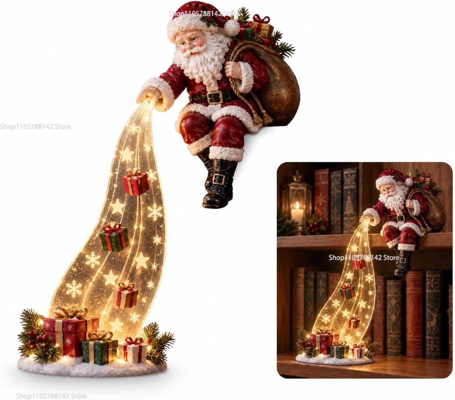 Christmas Shelf-Edge Lighted S - đánh giá và giá Lighting Christmas Decor