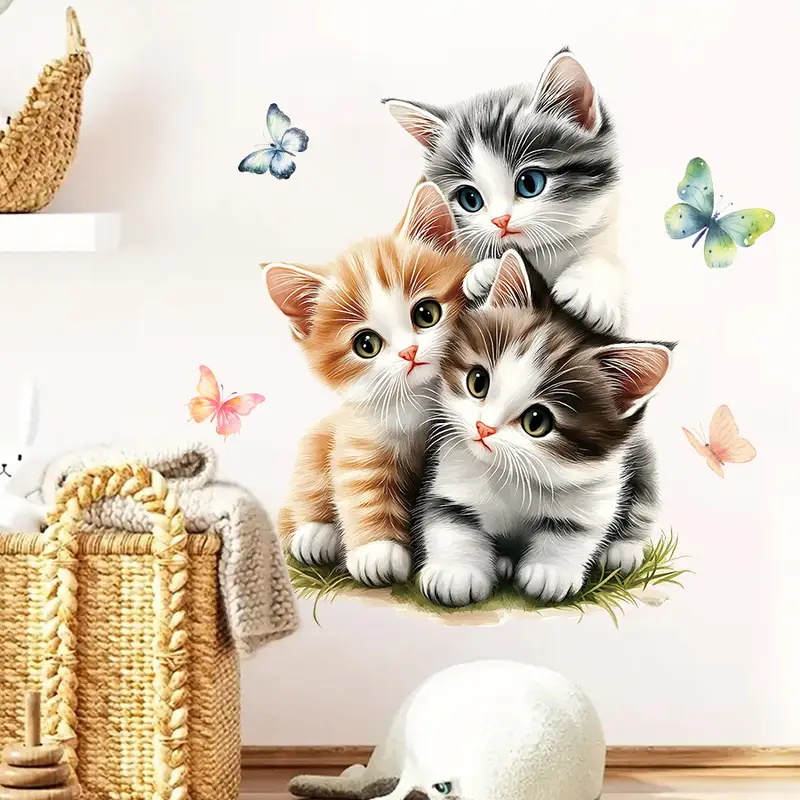 Three Cats with Butterfly Stic - đánh giá và giá Lighting Mcqueen Bedroom Decor