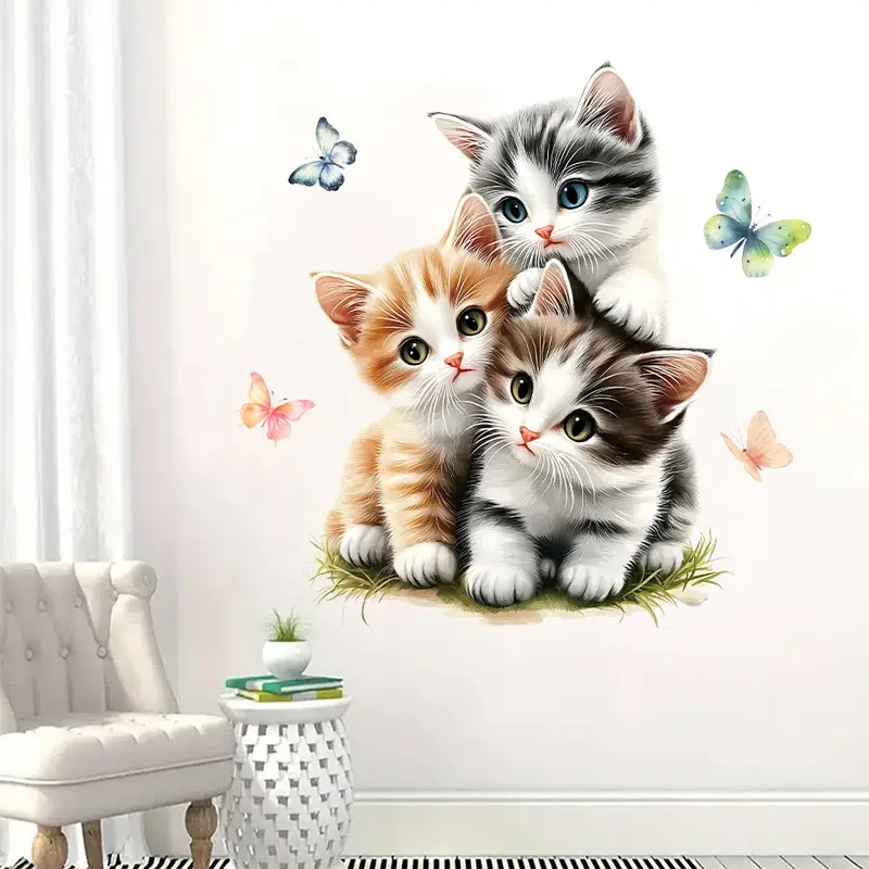 Three Cats with Butterfly Stic - đánh giá và giá Lighting Mcqueen Bedroom Decor