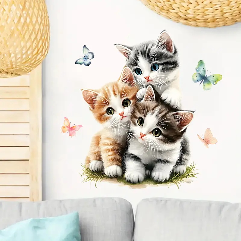 Three Cats with Butterfly Stic - đánh giá và giá Lighting Mcqueen Bedroom Decor