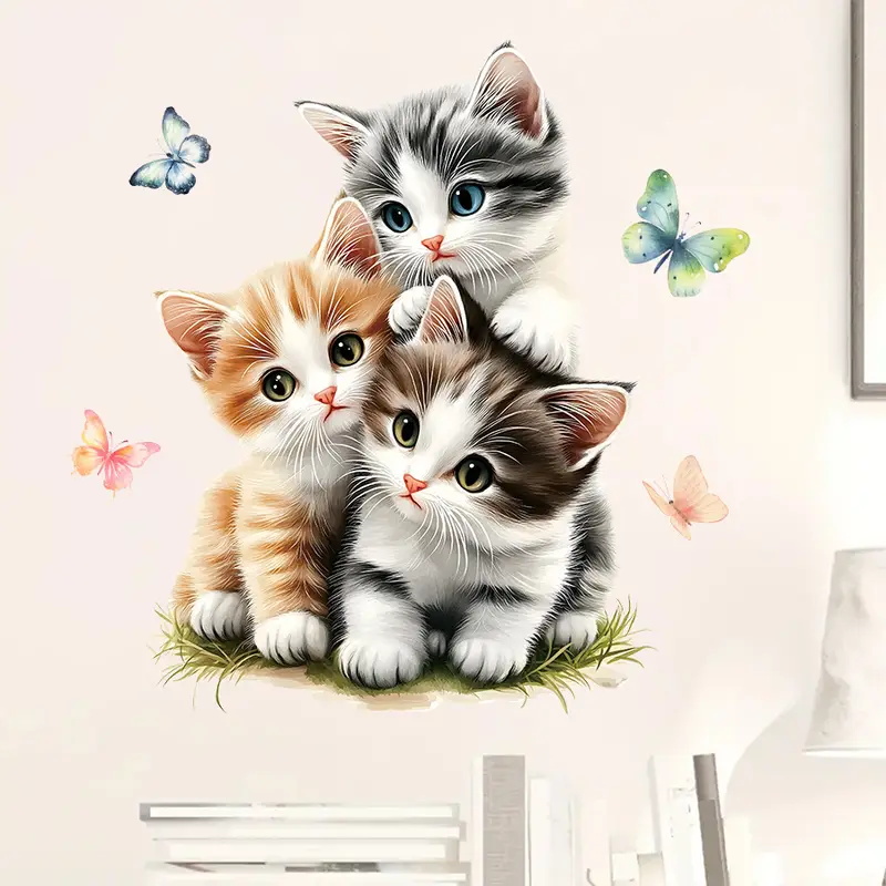 Three Cats with Butterfly Stic - đánh giá và giá Lighting Mcqueen Bedroom Decor