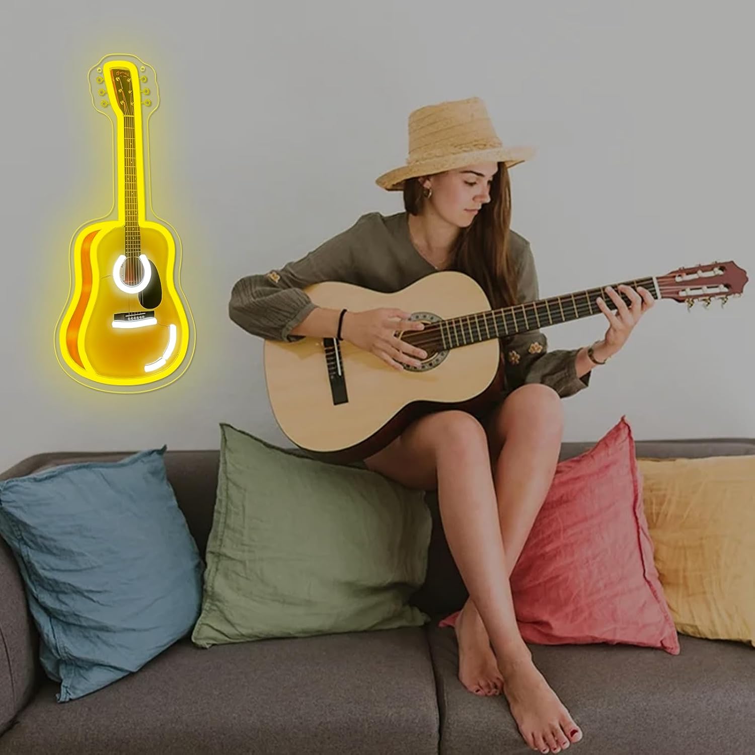 Acoustic Guitar LED Neon Sign  - đánh giá và giá Lighting Christmas Decor